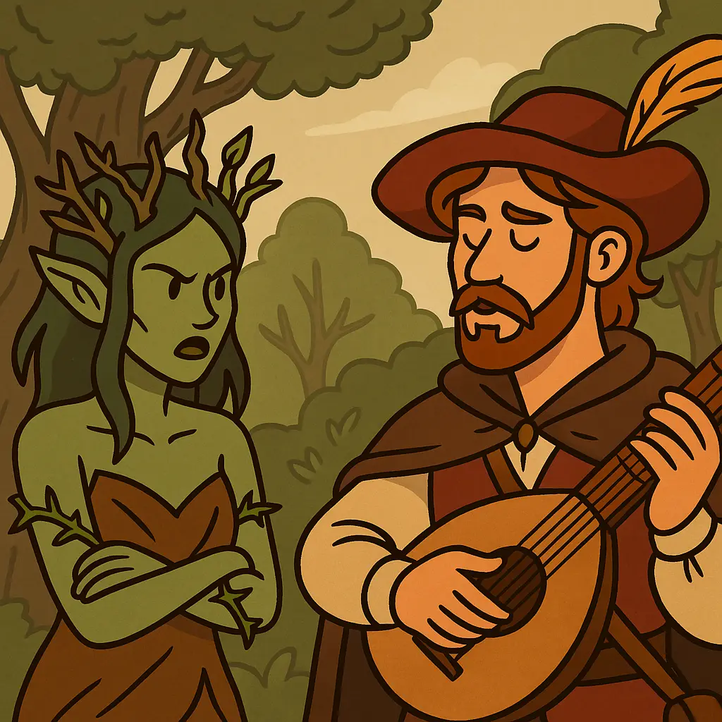 Forest Nymph Files Harassment Suit Against Local Bard